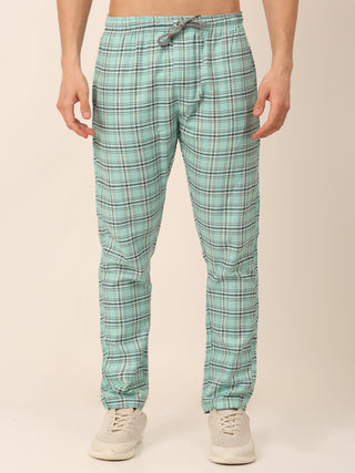 Indian Needle Men's Checked Cotton  Track Pants