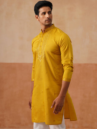 Sequins Embroidered Kurta Pyjama Set for Men