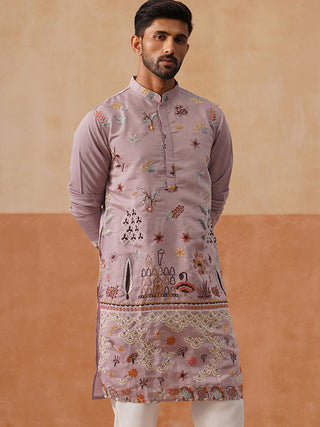 Floral Embroidered and Sequins Kurta