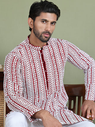 Embroidered and Mirror Work Kurta Pyjama Sets