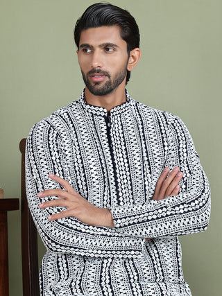 Embroidered and Mirror Work Kurta Pyjama Sets