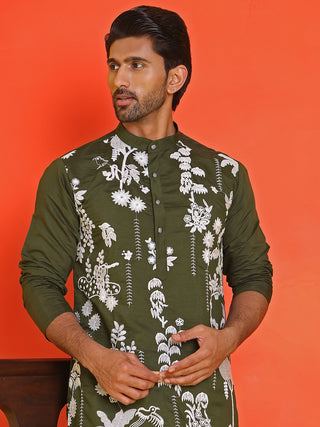Embroidered Straight Kurta Pyjama Set