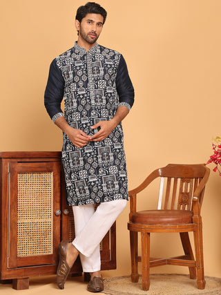 Embroidered Straight Kurta Set For Men