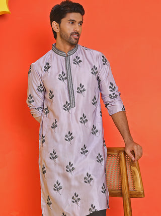 Chikankari Embroidered Kurta Pyjama For Men