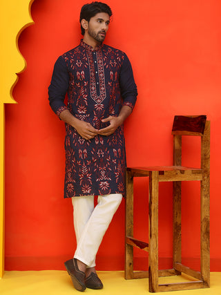 Embroidered & Sequins Kurta Set For Men