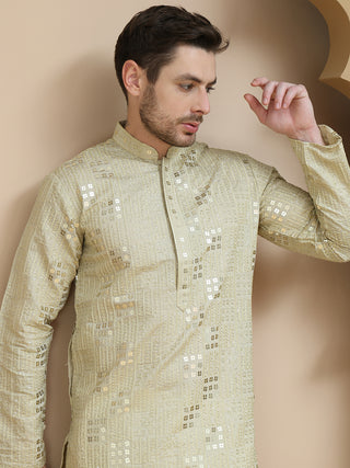 Embroidered & Sequins Kurta Pyjama