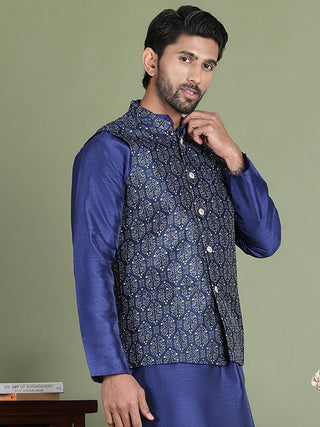 Men's Printed Nehru Jacket