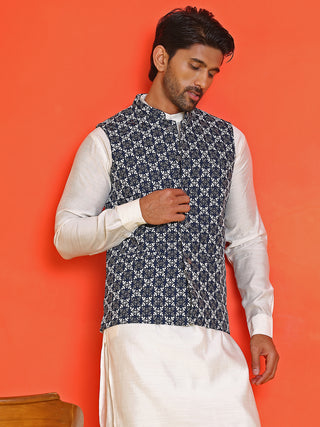 Embroidered Viscose Rayon Nehru Jacket