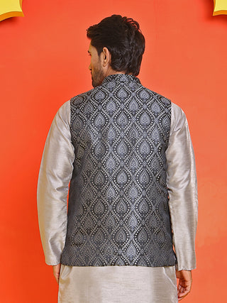 Woven design Nehru Jacket for Men