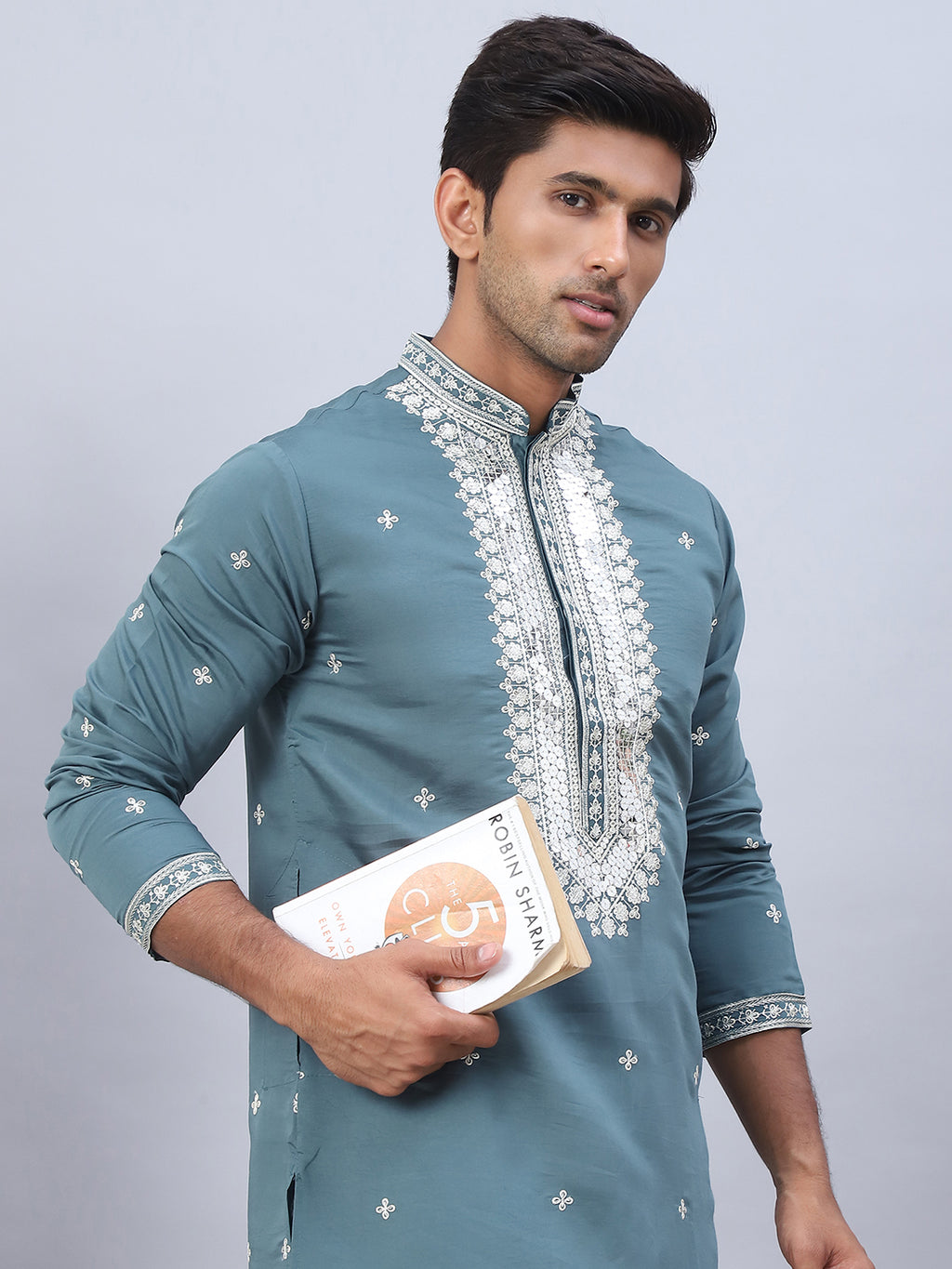 Embroidered And Sequins Kurtas For Men