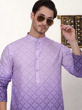 Men's Ombre Pure Cotton Straight Kurta