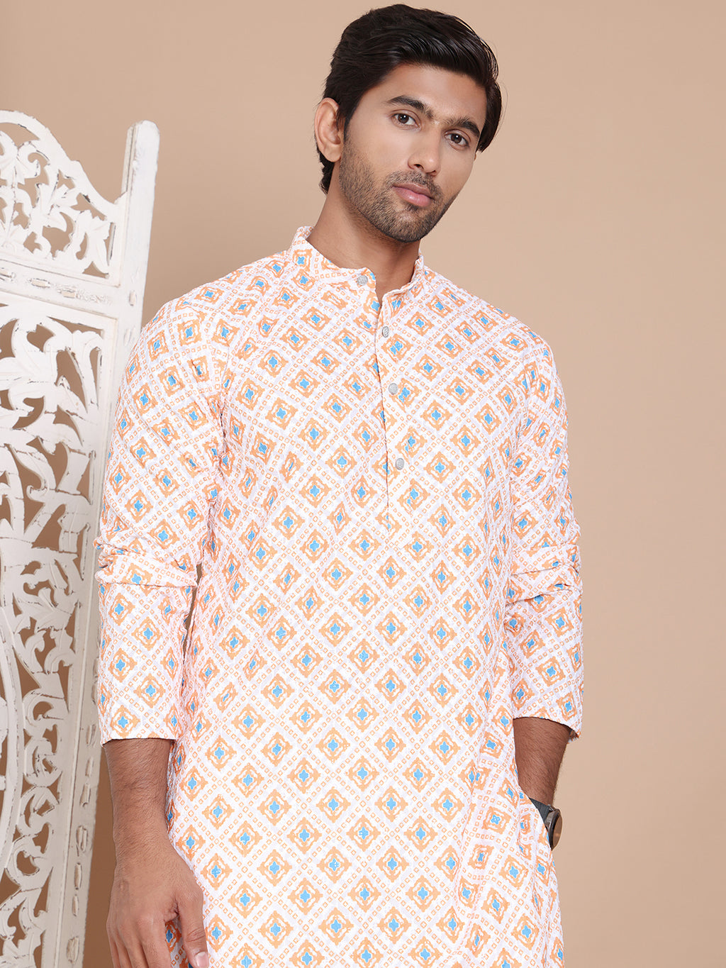 Printed and Emrbroidered Kurta