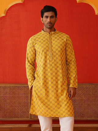 Embroidered Staight Kurtas For Men