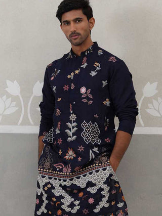 Floral Embroidered and Sequins Kurta