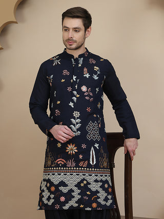 Embroidered Silk Blend Kurtas