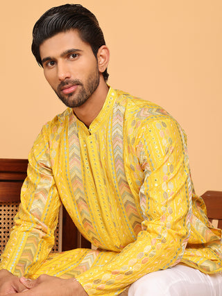 Embroidered and Sequins Kurtas for Men