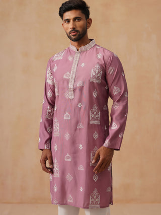 Embroidered Silk Blend Kurta
