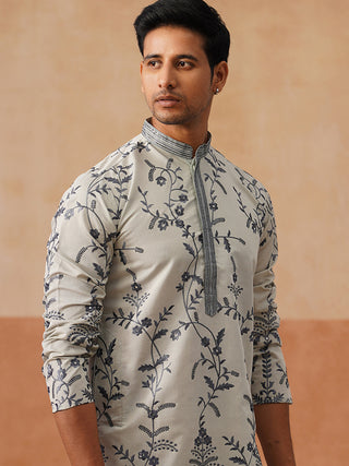 Chikankari Embroidered Kurta For Men