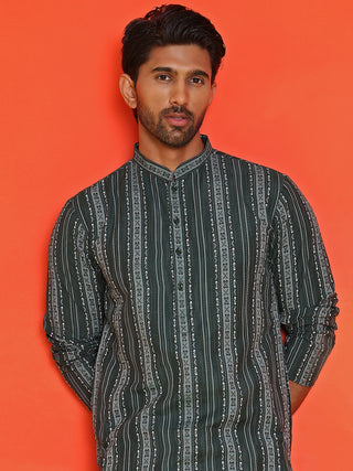 Self Design Straight Kurta For Men