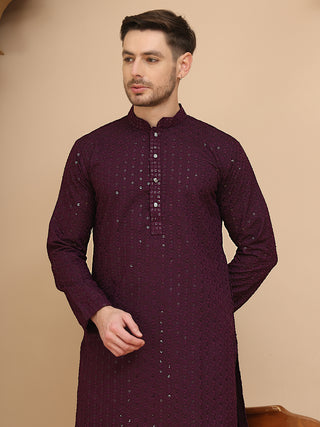 Woven Design Short Kurta for Men