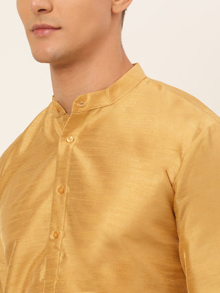 Jompers Men's Solid Dupion Silk Kurta Payjama Set