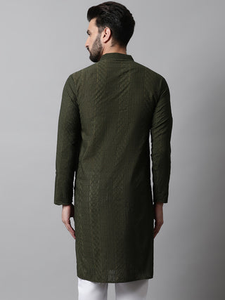 Jompers Men's Embroiderd Kurtas