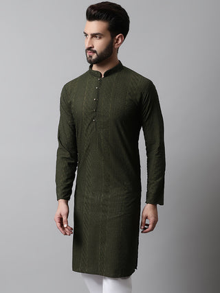Jompers Men's Embroiderd Kurtas