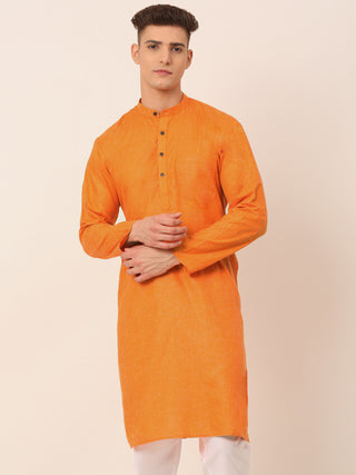 Men's Cotton Solid Kurta