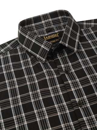 Indian Needle Men's Cotton Checked Half Sleeve Formal Shirts