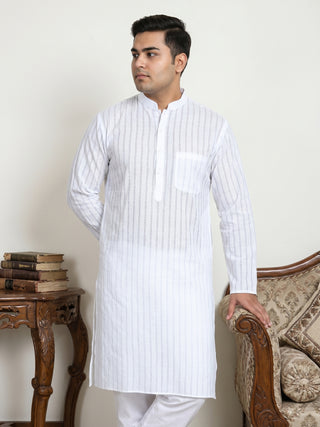 Men's Cotton Striped Kurta Pyjama Set
