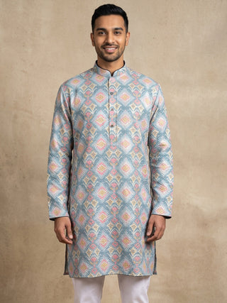 Printed & Thread Work Kurta for Men