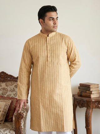 Men's Cotton Striped Kurta Pyjama Set