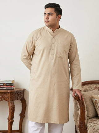 Solid Cotton Kurta Set for Men