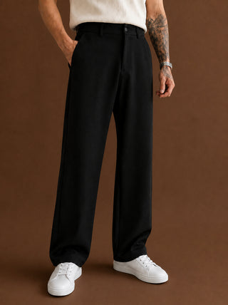 Men Straight Fit Korean Pants