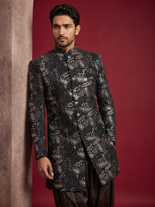 Premium Velvet Embroidered Indo-Western Set