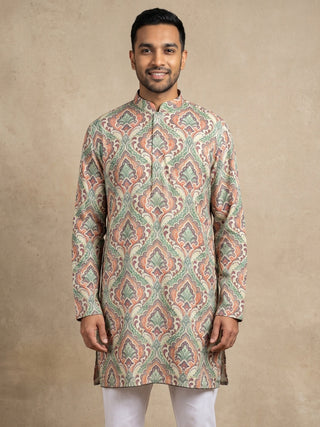 Printed & Thread Work Kurta for Men