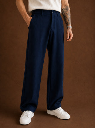Men Straight Fit Korean Pants