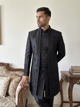 Men's Japanese Fabric Indo-Western Set