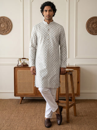 Men’s Foil Print Traditional Kurta Pyjama