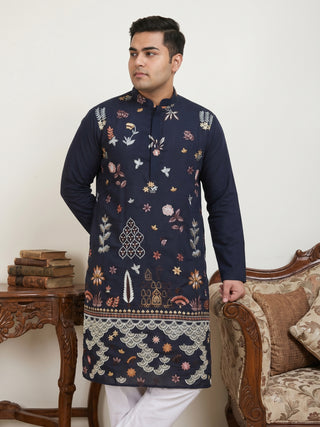 Floral Embroidered and Sequins Kurta Set