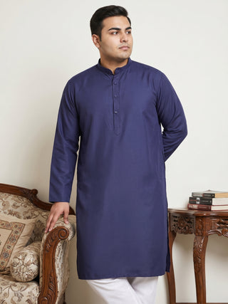 Solid Cotton Kurta Set for Men