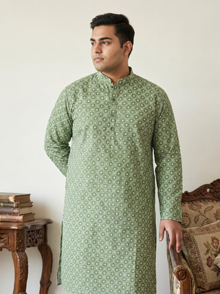 Men's Geometric Printed Kurta