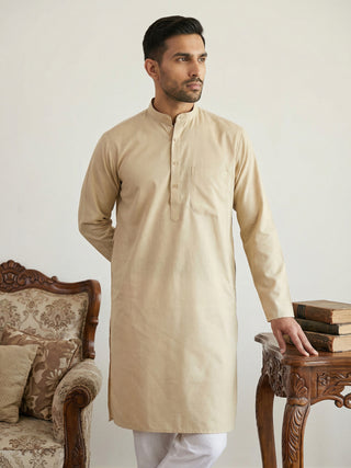 Solid Cotton Kurta for Men