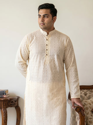 Embroidered Cotton Kurta for Men