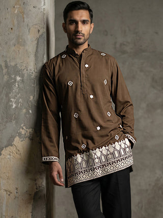 Men's Japanese Fabric Embroidered Kurta