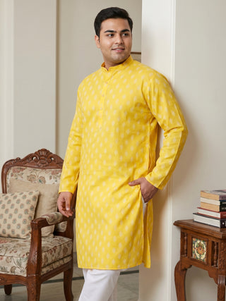 Floral Printed Kurta with Pyjama for Men