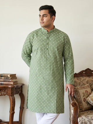 Men's Geometric Printed Kurta Set