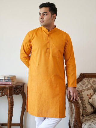 Solid Cotton Kurta Set for Men