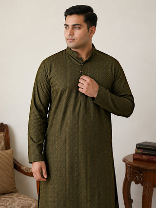 Embroidered Cotton Kurta for Men