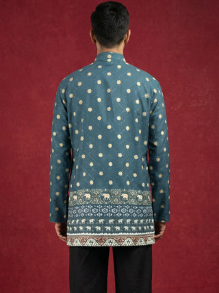 Men's Cotton Blend Printed Kurta